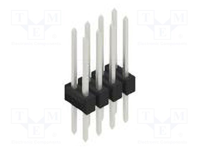 Connector: pin strips; pin header; male; PIN: 8; 2.54mm; THT; 2x4