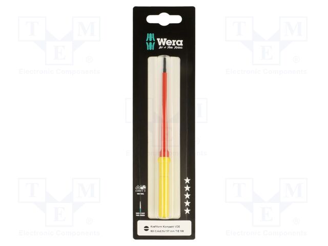 Interchangeable blade; slot; insulated; 2,5x0,4mm; 157mm; 1kVAC