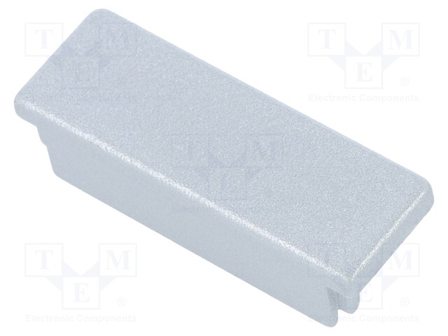 Cap for LED profiles; silver; ABS; Application: WIDE24