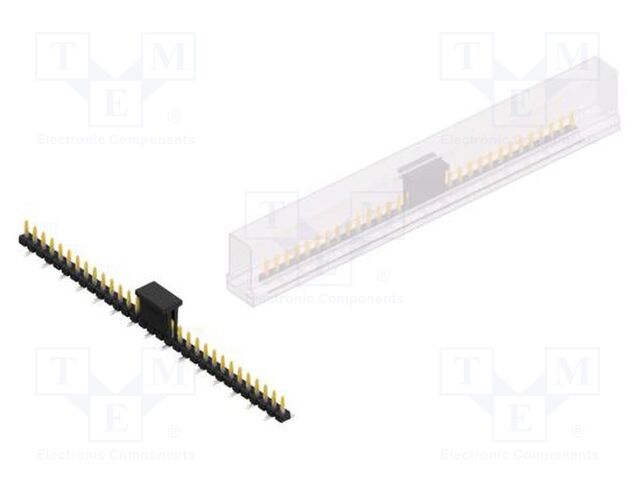 Connector: pin strips; pin header; male; PIN: 31; 2.54mm; SMT; 1x31
