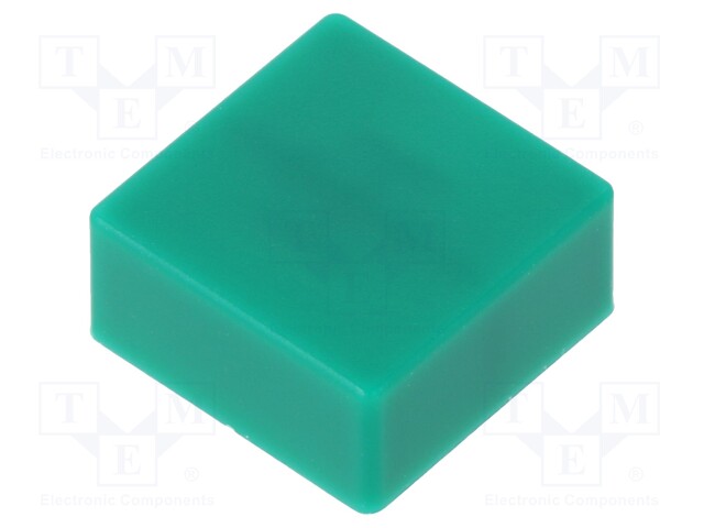 Button; push-in; none; 5.5mm; square; -25÷70°C; green; Package: bulk