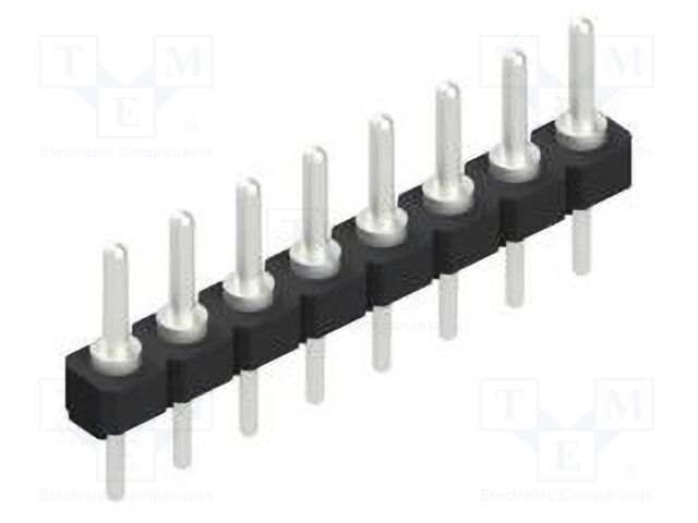 Connector: pin strips; pin header; male; PIN: 8; 2.54mm; THT; 1x8