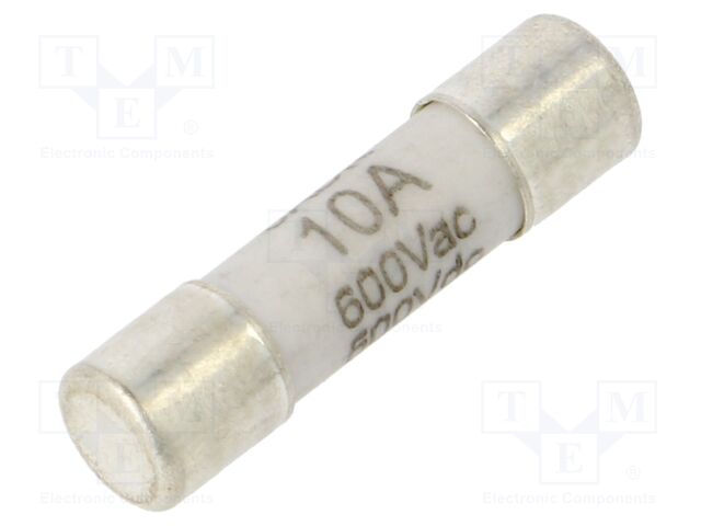 Fuse: fuse; time-lag; 10A; 500VAC; ceramic,cylindrical; 5x20mm