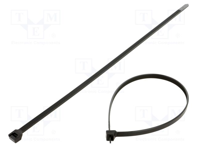 Cable tie; L: 368mm; W: 7.6mm; polyamide; 534N; black; Ømax: 102mm