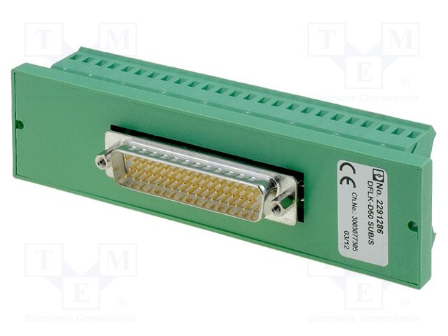 D-Sub; PIN: 50; socket; male; with flange; screw terminal