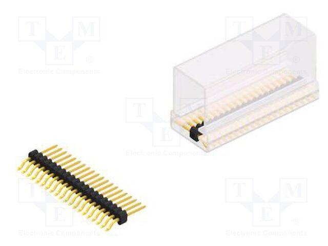 Connector: pin strips; pin header; male; PIN: 20; 1.27mm; SMT; 1x20