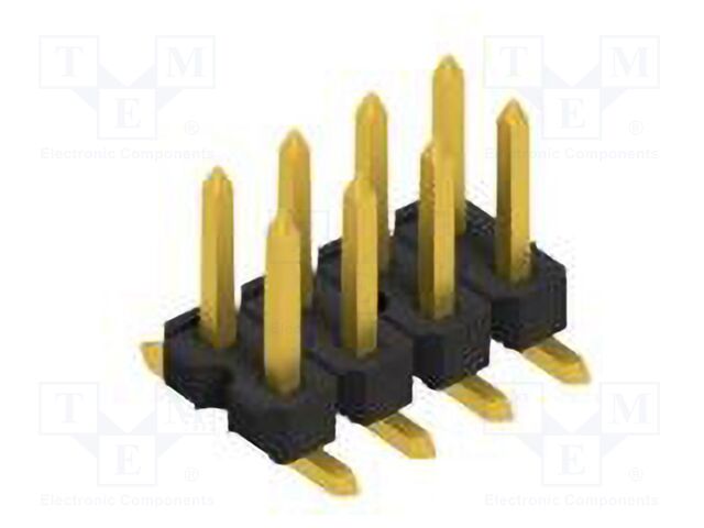 Connector: pin strips; pin header; male; PIN: 8; 2.54mm; SMT; 2x4