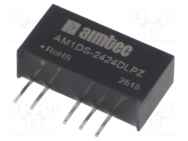 Converter: DC/DC; 1W; Uin: 21.6÷26.4V; Uout: 24VDC; Uout2: -24VDC