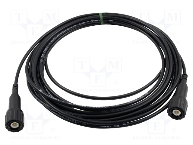 Test lead; BNC plug-BNC plug; black; Z: 50Ω; 5m