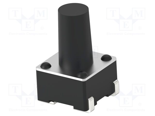 Microswitch TACT; SPST-NO; Pos: 2; 0.05A/12VDC; SMT; none; 1.57N