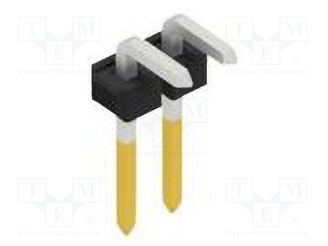 Connector: pin strips; pin header; male; PIN: 2; 2.54mm; THT; 1x2
