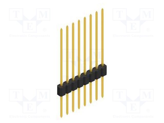 Connector: pin strips; pin header; male; PIN: 8; 1.27mm; THT; 1x8