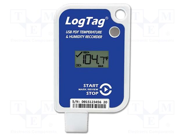 Data logger; temperature,humidity; IP61; Display: LCD; 0÷100%RH