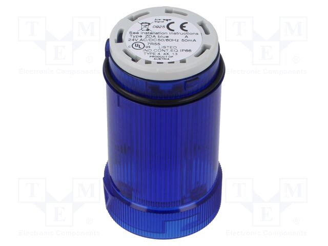 Signaller: lighting; LED; blue; Usup: 24VDC; Usup: 24VAC; IP66