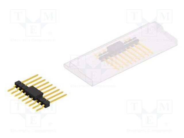 Connector: pin strips; pin header; male; PIN: 9; 2.54mm; SMT; 1x9