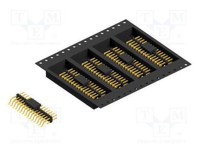Connector: pin strips; pin header; male; PIN: 30; 2mm; SMT; 2x15
