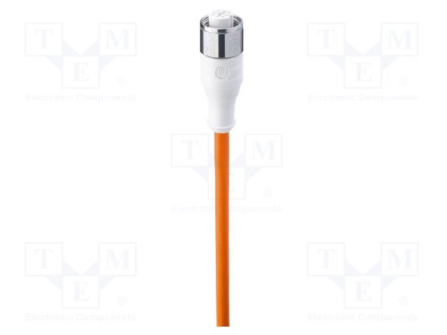 Connection lead; M12; PIN: 4; straight; 5m; female
