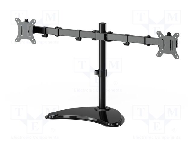 Stand; 8kg; 13÷32"; 75x75mm,100x100mm; plastic,steel; monitor x2