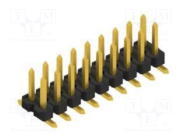 Connector: pin strips; pin header; male; PIN: 18; 2.54mm; SMT; 2x9