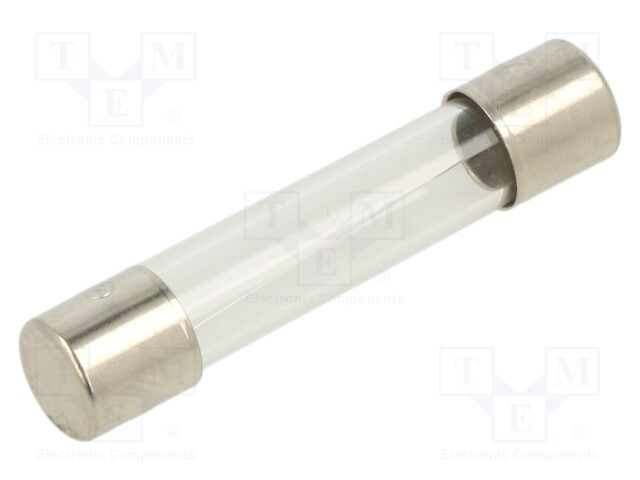 Fuse: fuse; 4A; 250VAC; glass; 6.35x31.8mm; brass; bulk