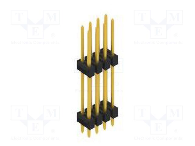 Connector: pin strips; pin header; male; PIN: 8; 2.54mm; THT; 2x4