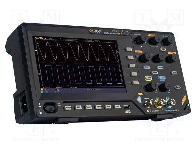 Oscilloscope: digital; Ch: 2; 200MHz; 1Gsps; 20Mpts; LCD 7"; SDS