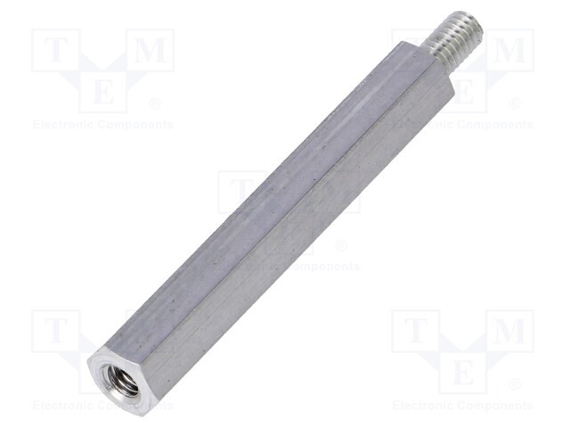 Screwed spacer sleeve; Int.thread: M4; 45mm; Ext.thread: M4