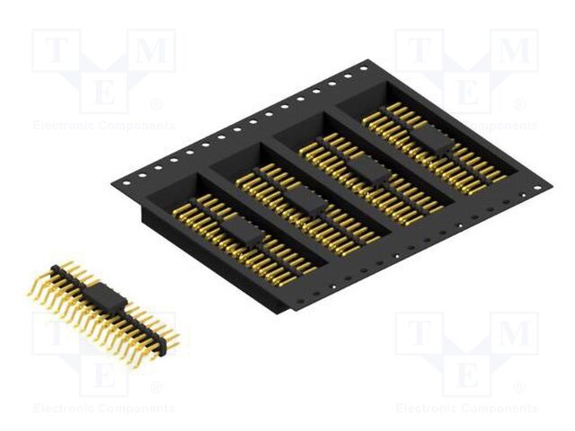 Connector: pin strips; pin header; male; PIN: 34; 2mm; SMT; 2x17