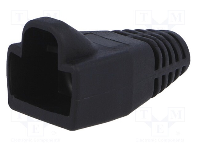 RJ45 plug boot; 6mm; Colour: black