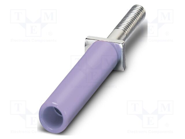Test socket; screw terminal; PA; ways: 1; W: 5mm; H: 5mm; Body: violet