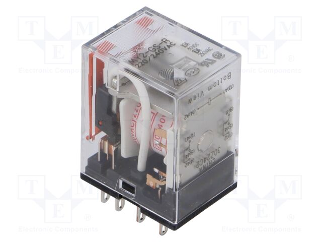 Relay: electromagnetic; DPDT; Ucoil: 240VAC; Icontacts max: 10A