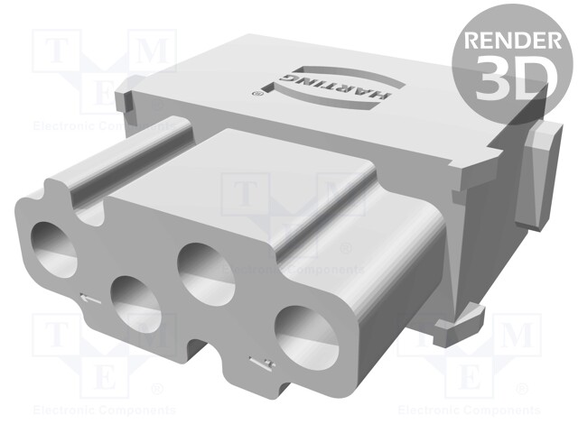 Connector: HDC; module; male; PIN: 4; 50V; 500cycles; UL94V-0