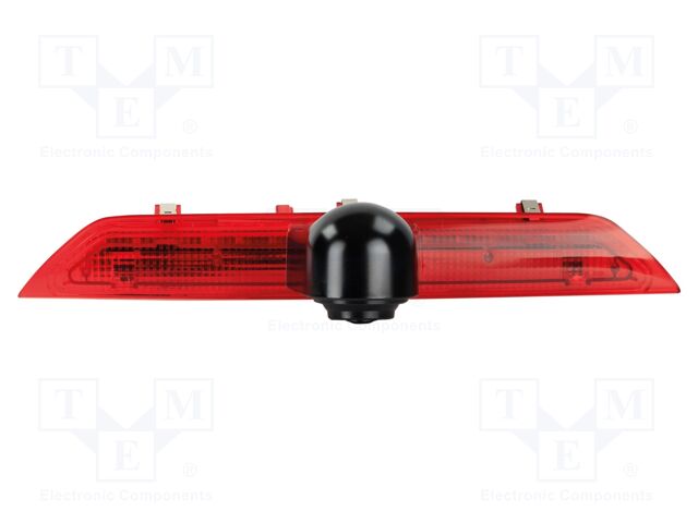Rear view camera; 115°; black,red; 12VDC; Kit: camera; screw; IP67