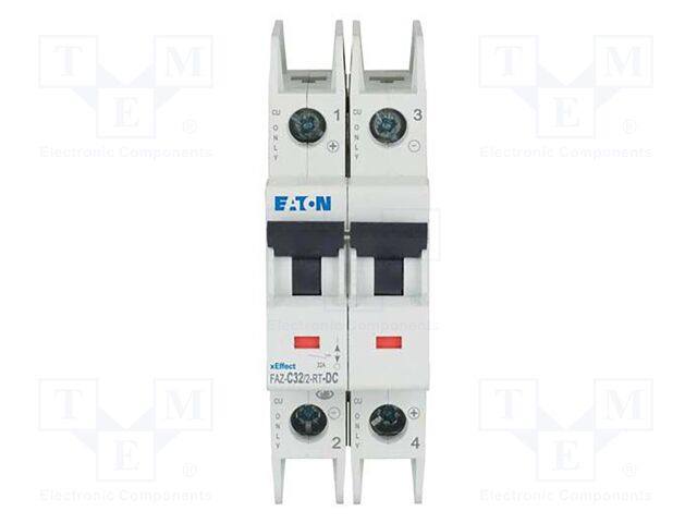 Circuit breaker; 220VDC; Inom: 32A; Poles: 2; Charact: C; 10kA; IP20