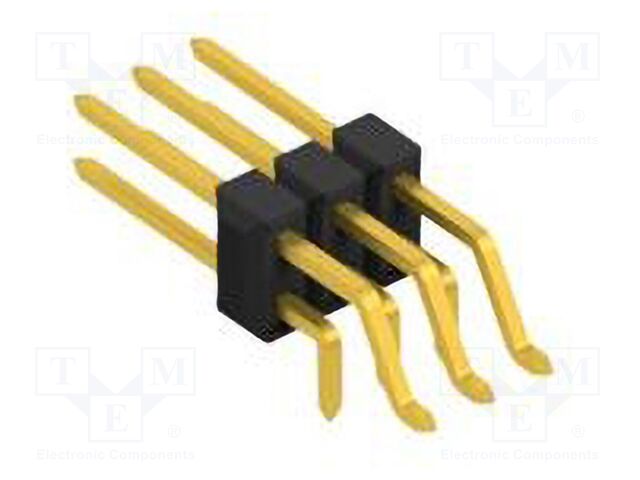 Connector: pin strips; pin header; male; PIN: 6; 2.54mm; SMT,THT
