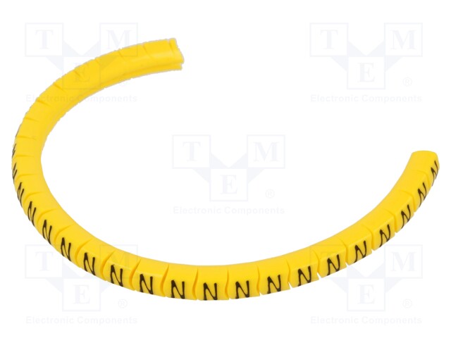 Markers for cables and wires; Label symbol: N; 1.3÷3mm; PVC; PA