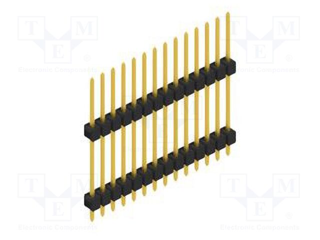 Connector: pin strips; pin header; male; PIN: 14; 2.54mm; THT; 1x14