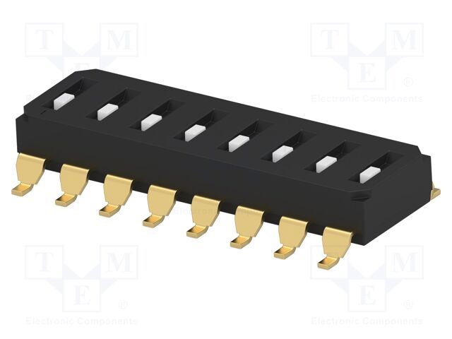 Switch: DIP-SWITCH; Poles number: 8; OFF-ON; 0.025A/24VDC; Pos: 2