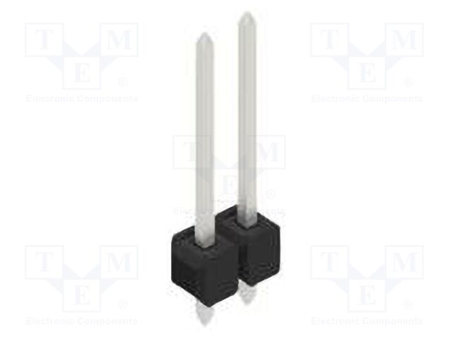 Connector: pin strips; pin header; male; PIN: 2; 2.54mm; THT; 1x2