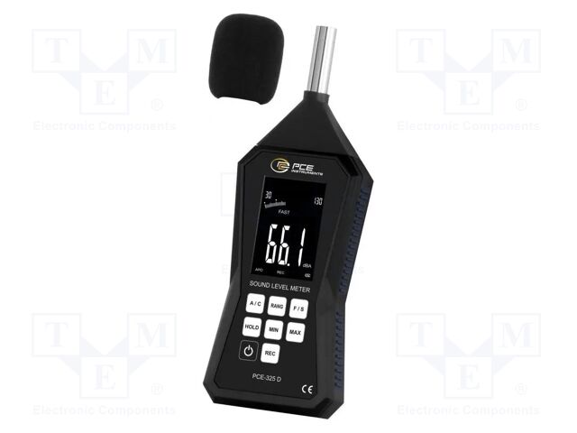 Meter: sound level; LCD; Sound level: 30÷130dB; 31.5÷8000Hz; 307g
