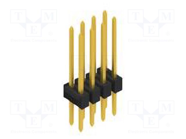Connector: pin strips; pin header; male; PIN: 8; 2.54mm; THT; 2x4