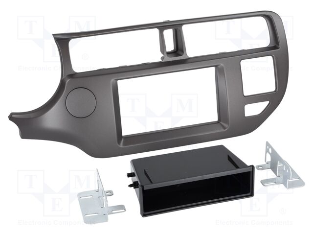 Radio frame; Kia; Kia Rio 2011->2015; anthracite; Version: 2 DIN