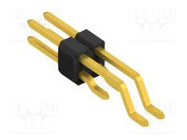 Connector: pin strips; pin header; male; PIN: 4; 1.27mm; SMT; 2x2