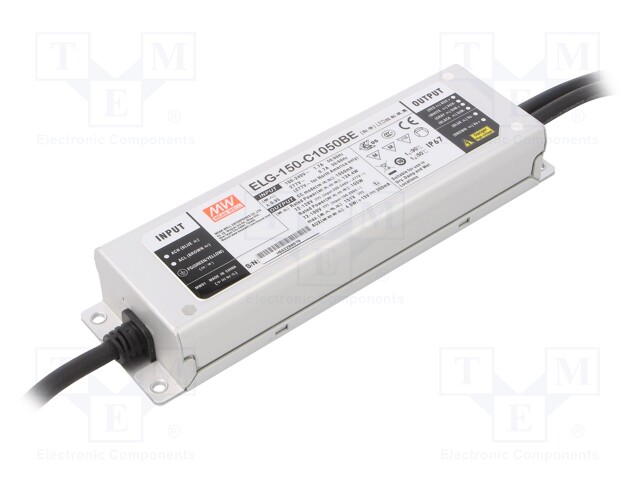 Power supply: switched-mode; LED; 134.4W; 72÷128VDC; 1050mA; IP67