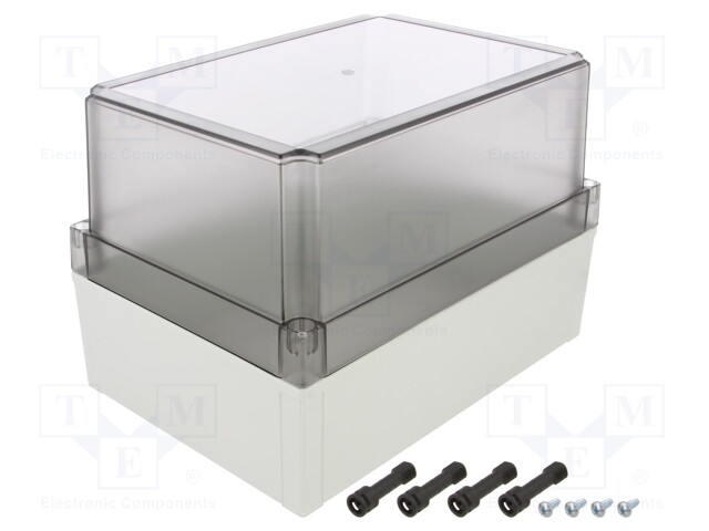 Enclosure: multipurpose; X: 180mm; Y: 255mm; Z: 175mm; MNX; grey; IK08