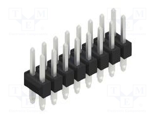 Connector: pin strips; pin header; male; PIN: 16; 2.54mm; THT; 2x8