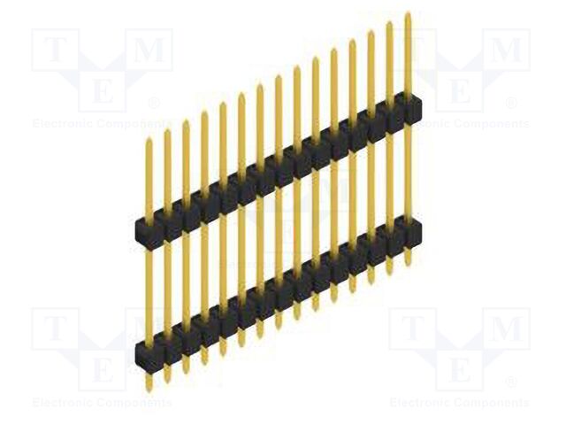 Connector: pin strips; pin header; male; PIN: 15; 2.54mm; THT; 1x15