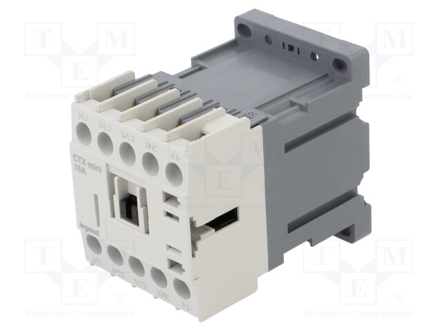 Contactor: 3-pole; NO x3; Auxiliary contacts: NC; 24VDC; 16A; DIN