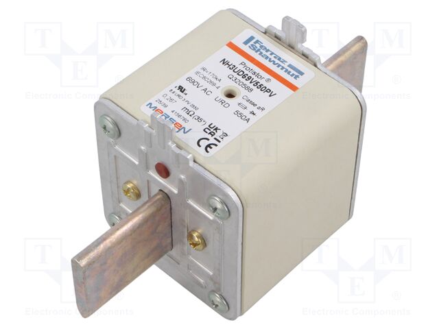 Fuse: fuse; 550A; 690VAC; aR; NH3