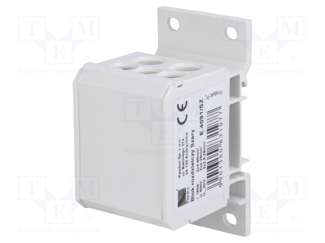 Splice terminal: distribution block; 2.5÷50mm2; ways: 1; grey
